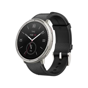 Amazfit Active 2 NFC (Round) okosóra - Black Leather