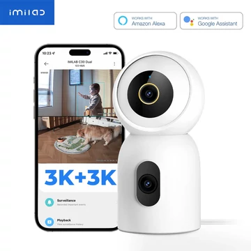 Imilab C30 Dual 3K+3K okos WiFi biztonsági kamera + hálózati adapter